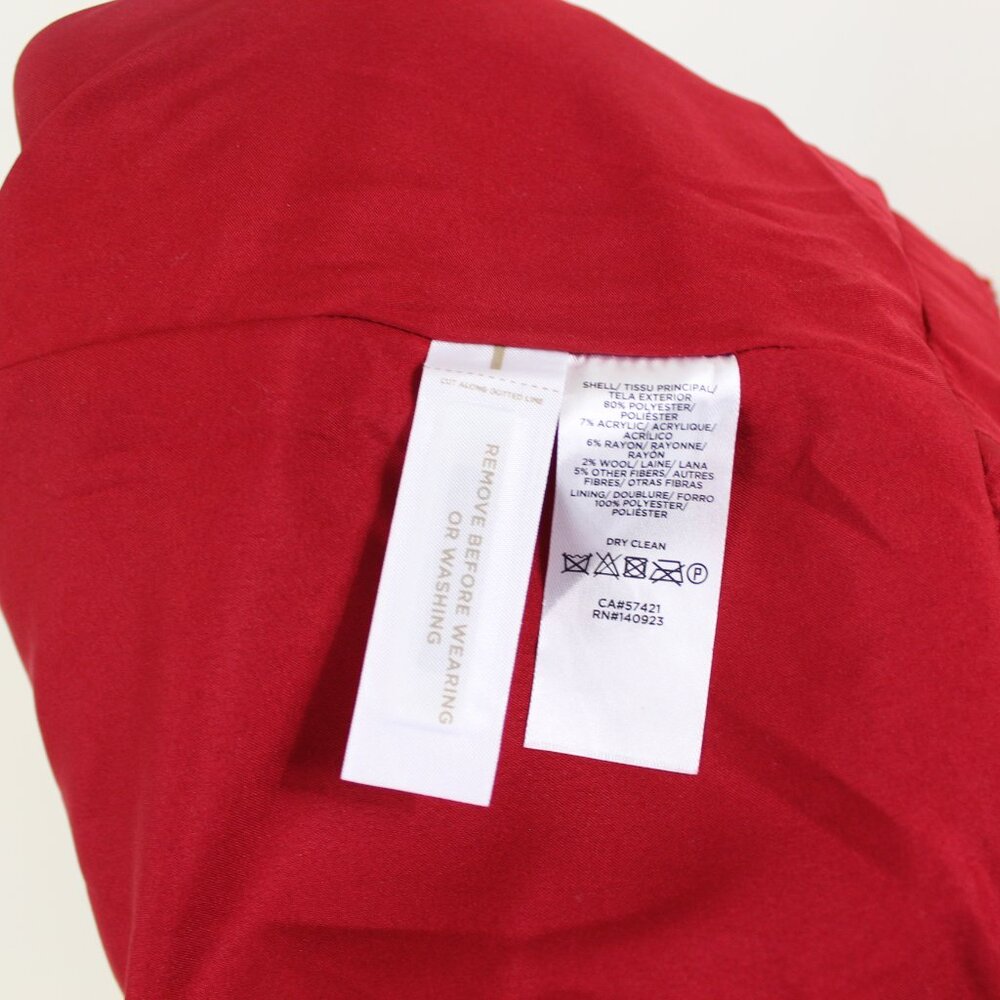 LOFT Red Plaid Tweed Mini Skirt NWT Size 14 - Picture 5 of 5